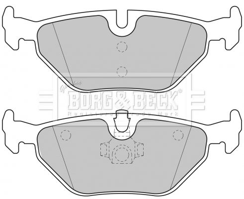 BORG & BECK Комплект тормозных колодок, дисковый тормоз BBP1677